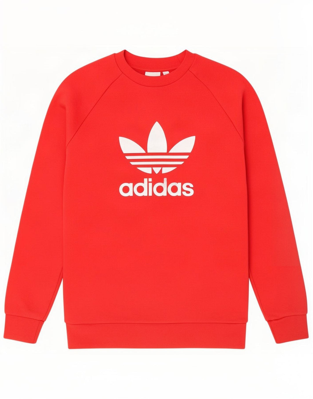 Felpa con grafica Adidas da uomo, piccola, in cotone rosso