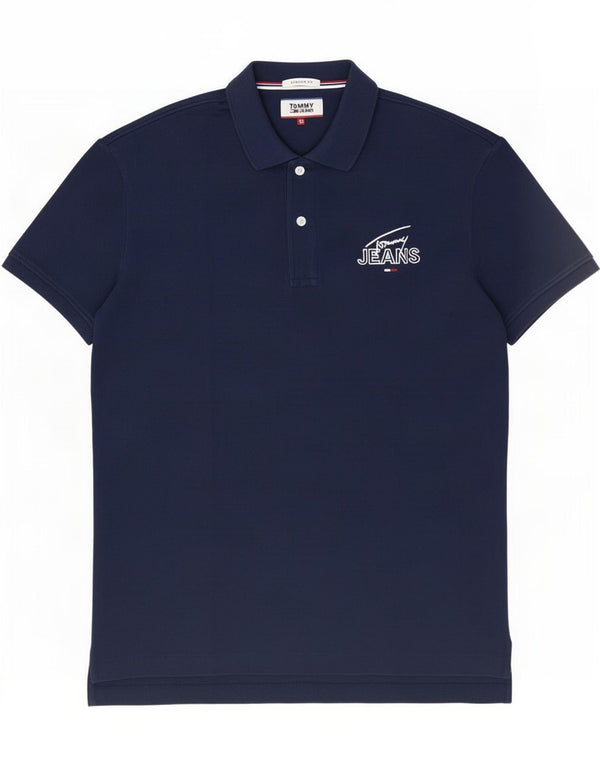 Polo da uomo vestibilità regolare Tommy Hilfiger cotone medio blu navy