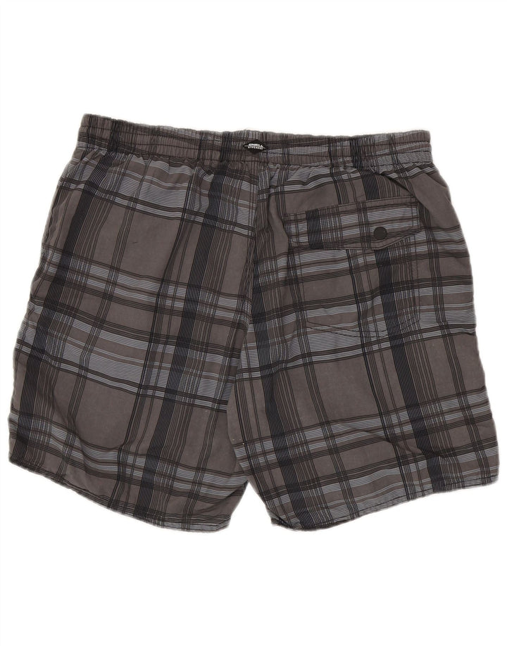 Pantaloncini da bagno da uomo O'Neill in poliestere a quadri grigio medio