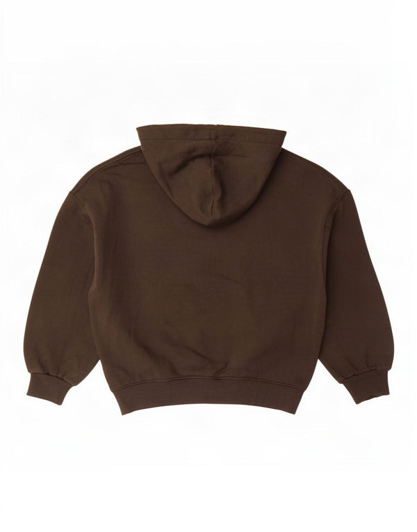 Maglione con cappuccio oversize con motivo astratto da donna Zara UK 10 piccolo cachi