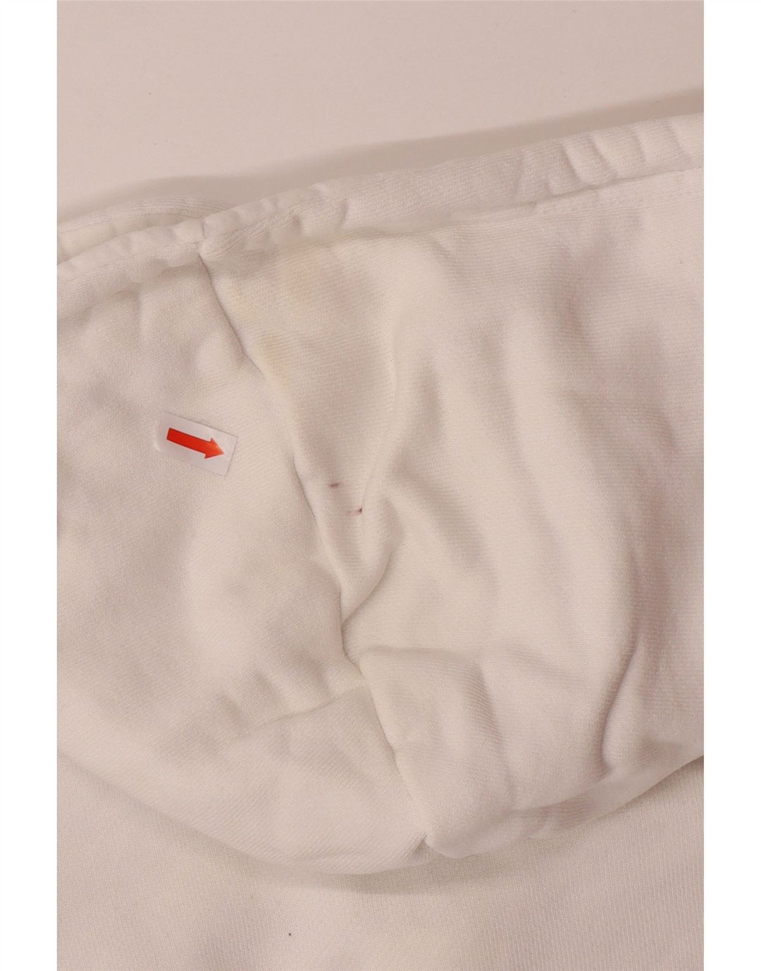 Felpa con cappuccio grafica corta da donna ADIDAS UK 8 piccola in cotone bianco