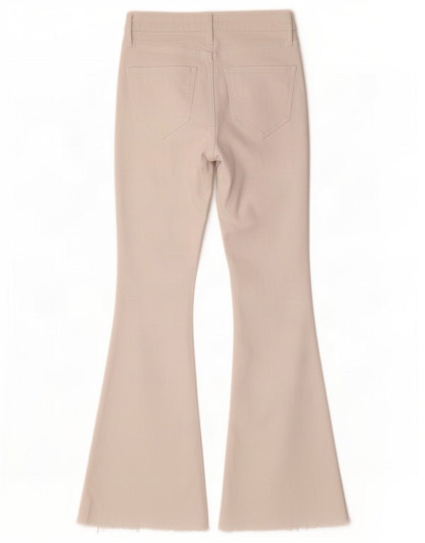 Jeans svasati a vita alta Hollister da donna W27 L31 cotone bianco