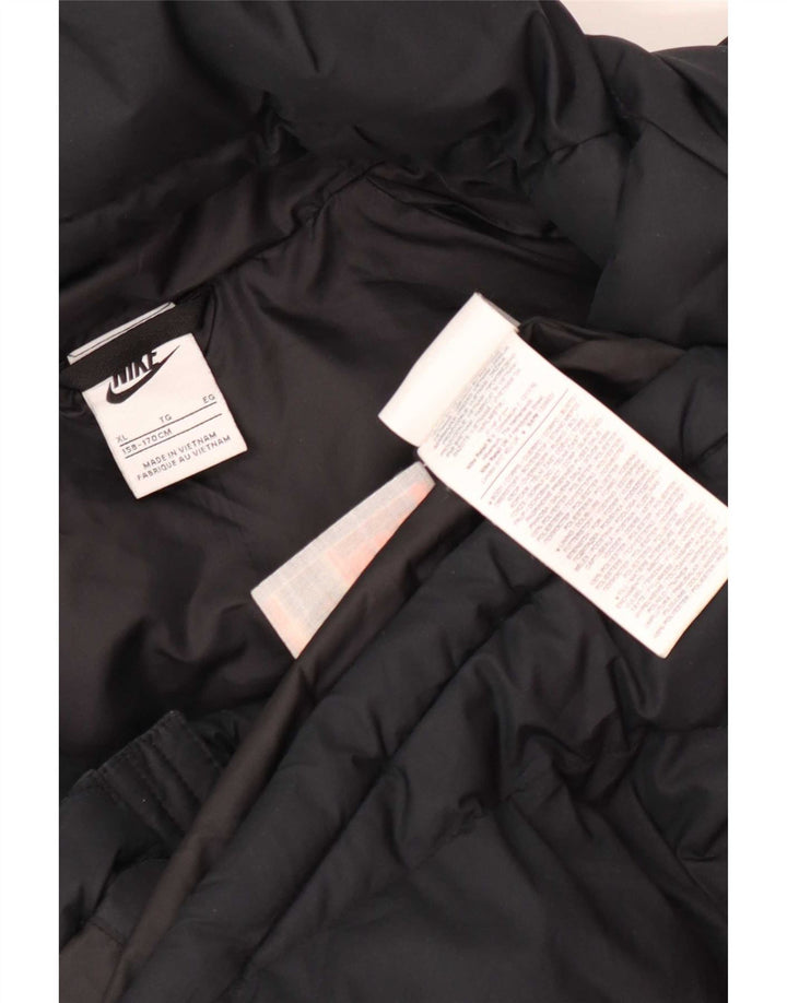 Giacca imbottita con cappuccio Nike da bambino 13-14 anni XL poliestere nero