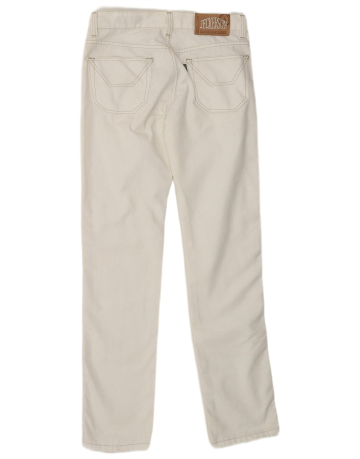 Jeans dritti da donna JECKERSON W30 L32 cotone bianco