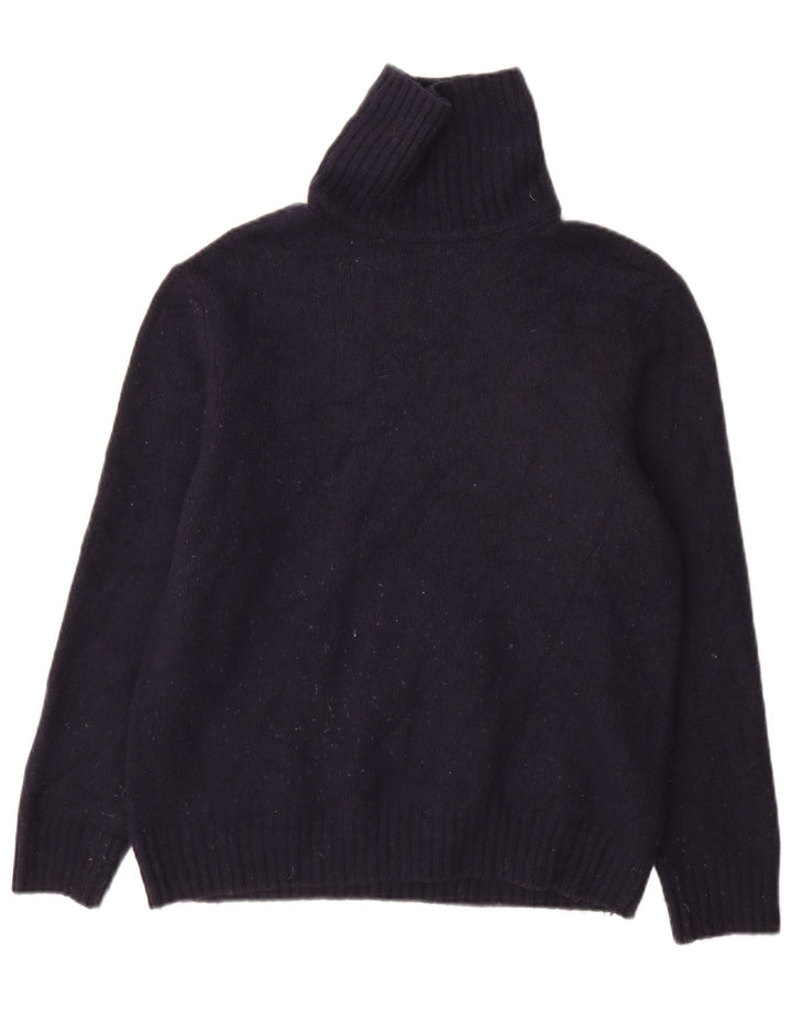 Maglione Zara da uomo con collo alto e maglione grande in lana blu navy