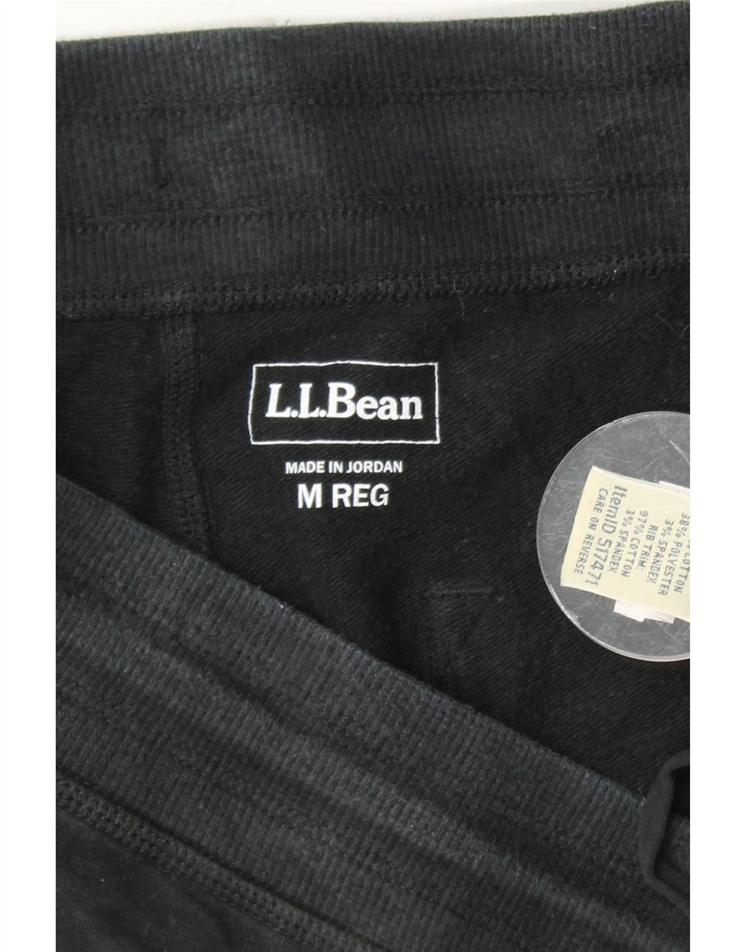 Pantaloni da tuta da donna L.L.BEAN Joggers UK 14 cotone nero medio
