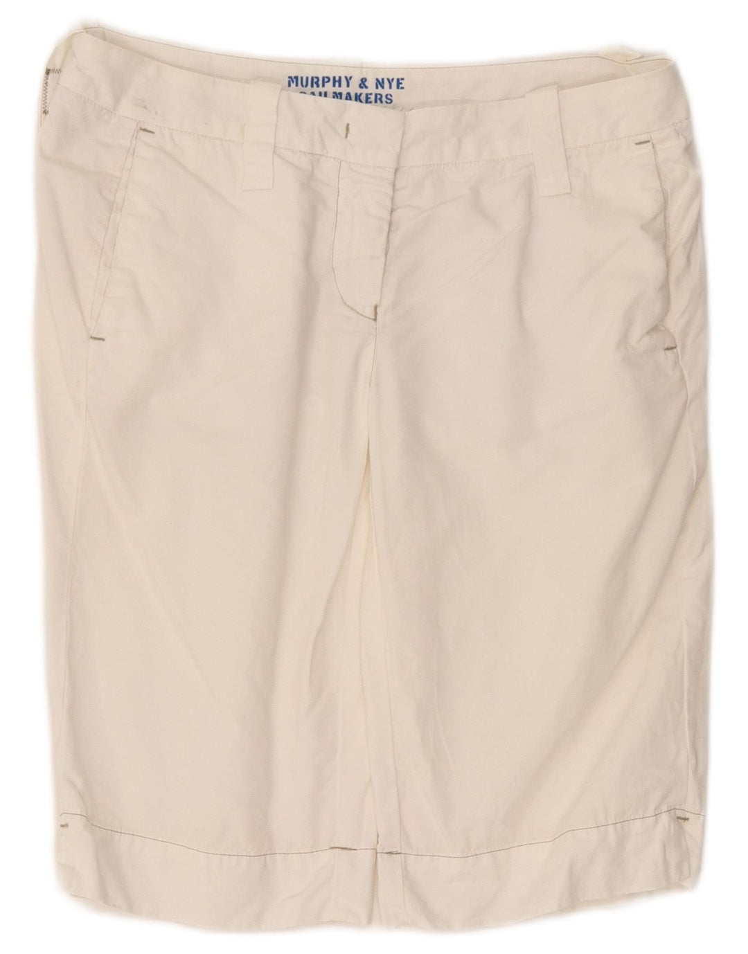 Pantaloncini chino da donna Murphy & Nye Sailmakers W30 cotone bianco medio