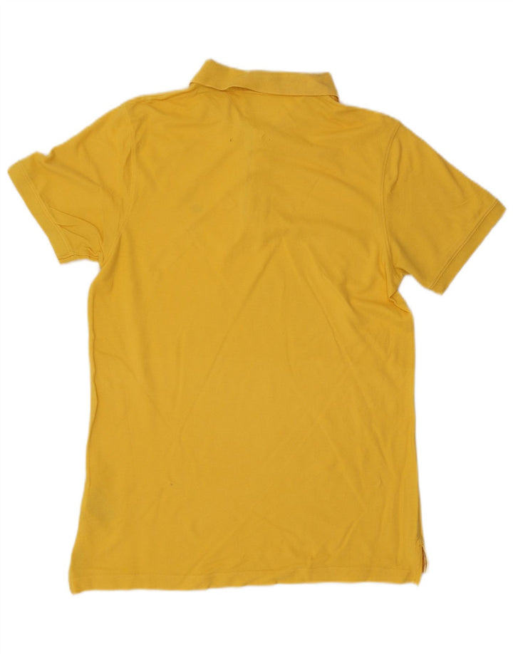 Polo da uomo Tommy Hilfiger grande in cotone giallo