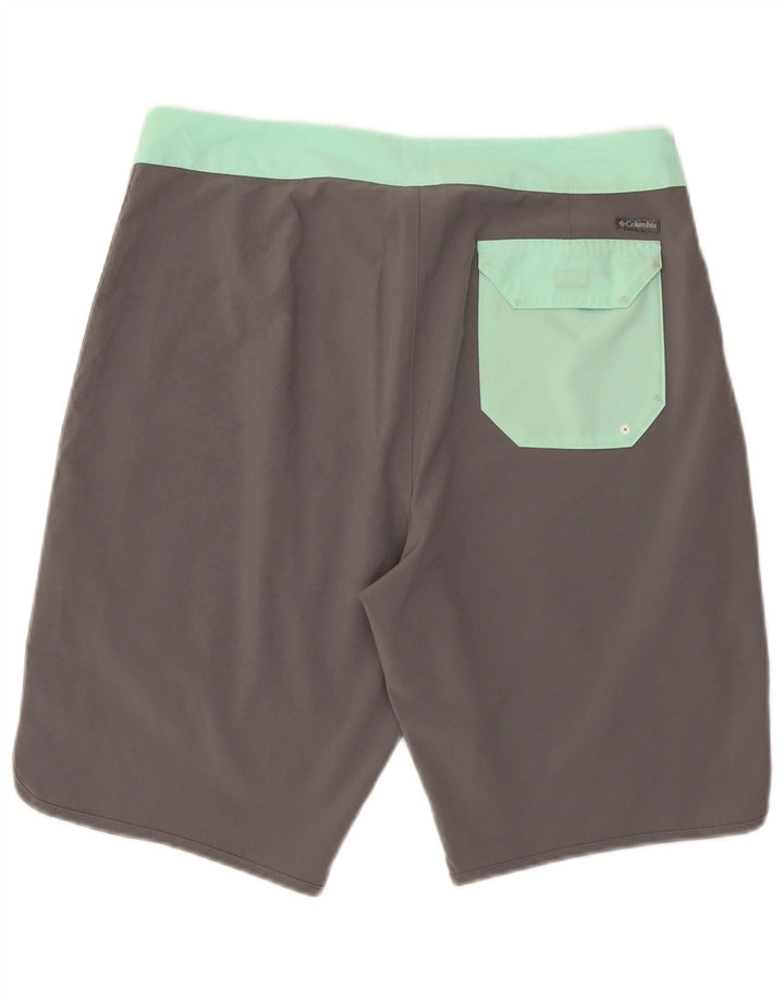 Pantaloncini da bagno da uomo Columbia in poliestere color block grigio medio