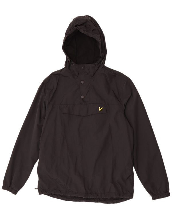 Giacca anorak con cappuccio da uomo Lyle & Scott UK 40 Large in nylon nero