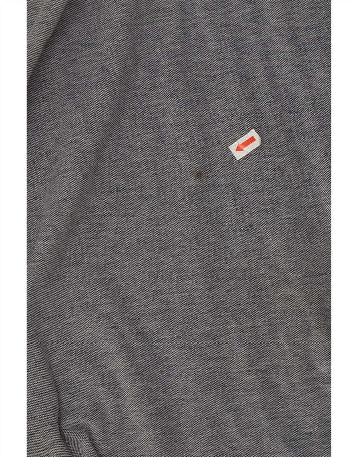 Polo da uomo Jack & Jones grande in cotone chiazzato grigio