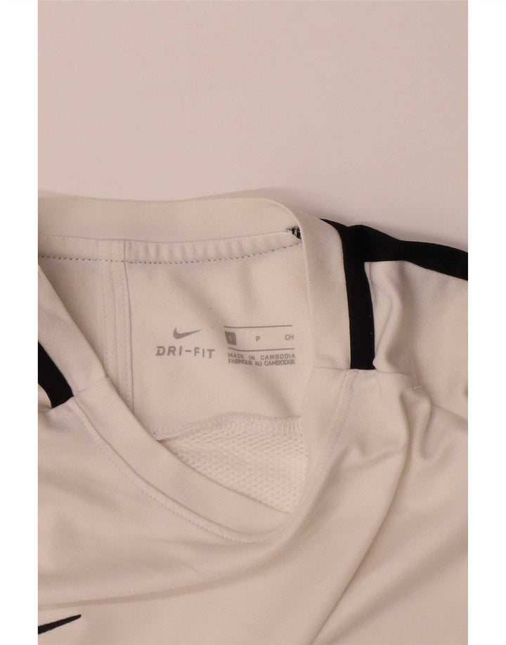 T-shirt Nike Dri Fit da uomo, piccola, in poliestere bianco