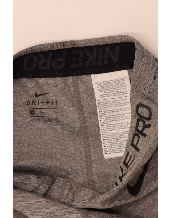 Leggings Nike Dri Fit Graphic Capri da donna UK 10 Small Grey Flecked
