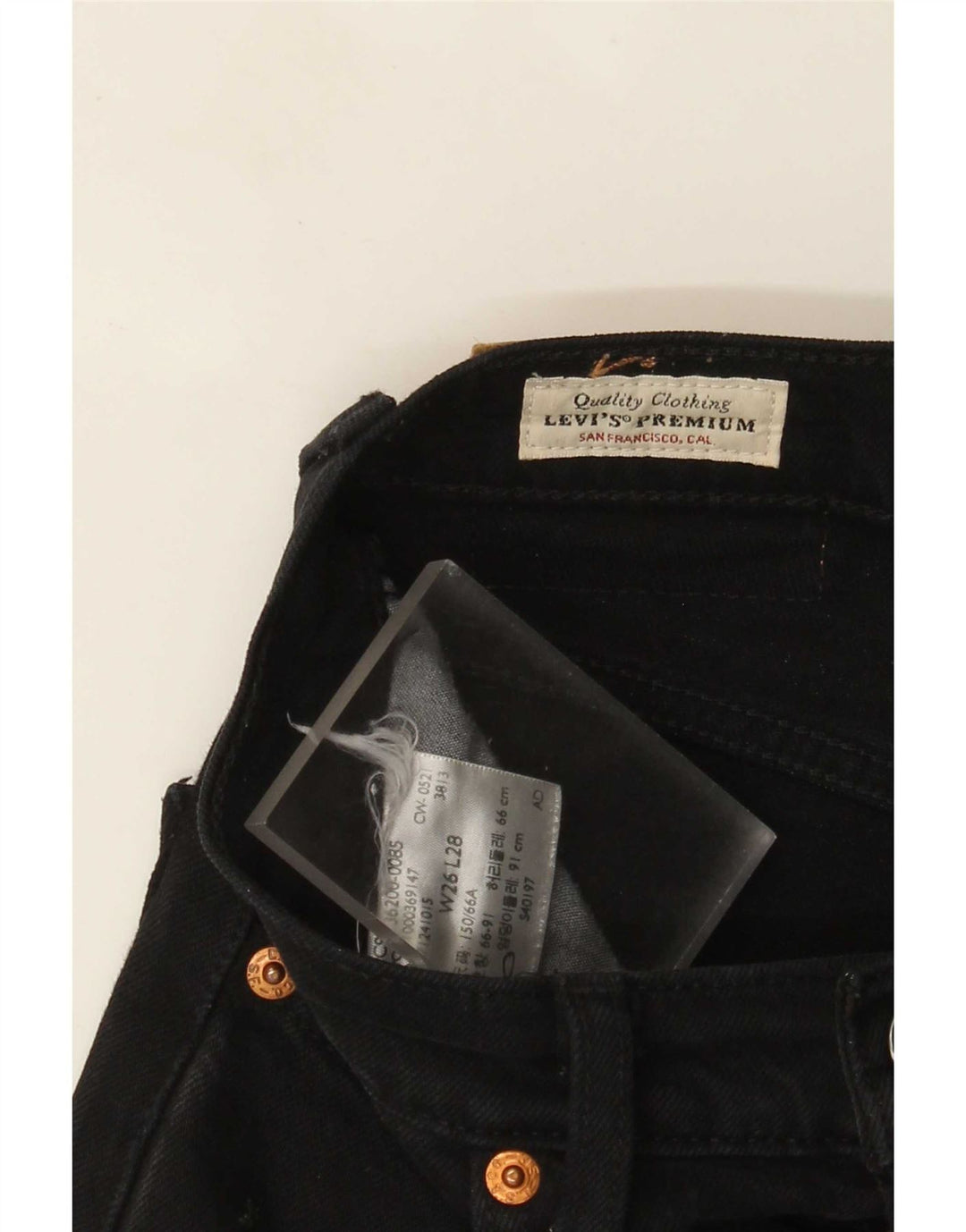 Jeans dritti Levi's 501 da donna W26 L28 neri