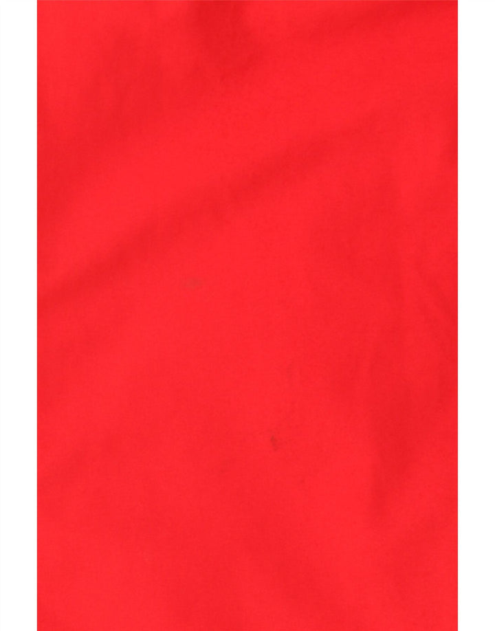 Giacca antipioggia da uomo Adidas con cappuccio UK 42/44 Large Rosso Colourblock Poliestere