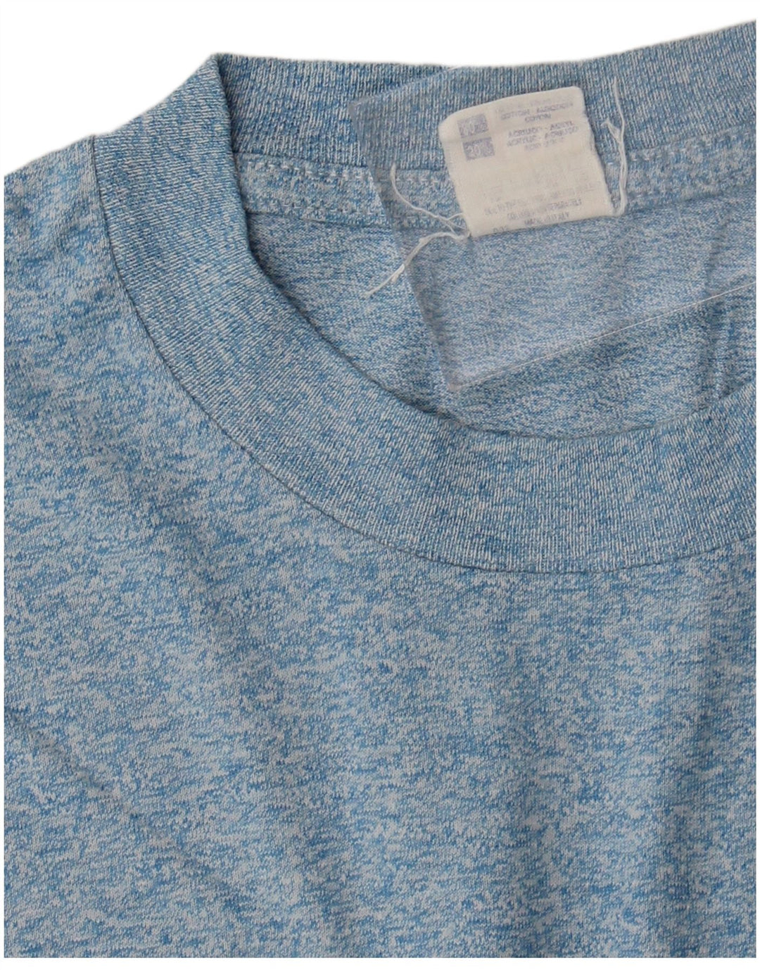 T-shirt grafica da uomo Champion Top in cotone chiazzato blu piccolo