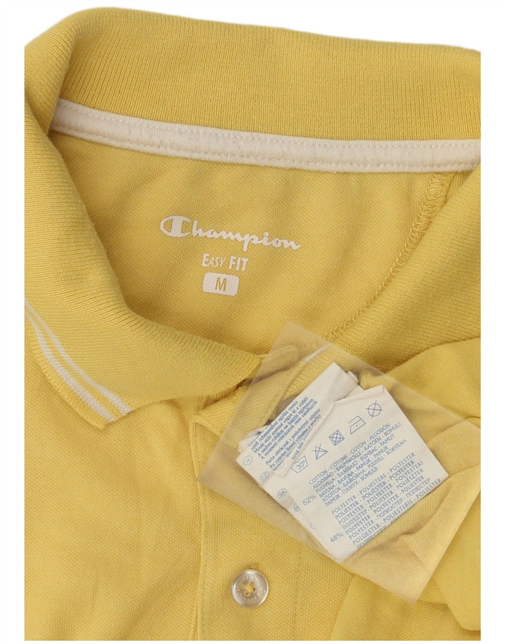 Polo da uomo Easy Fit CHAMPION in cotone giallo medio
