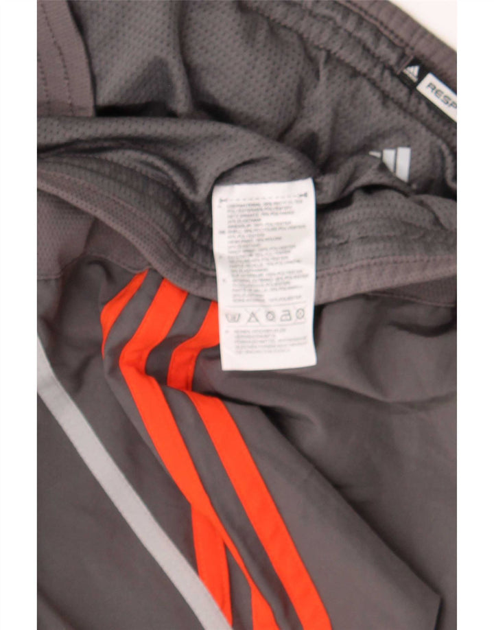 Pantaloncini da bagno da uomo Adidas in poliestere color block grigio medio