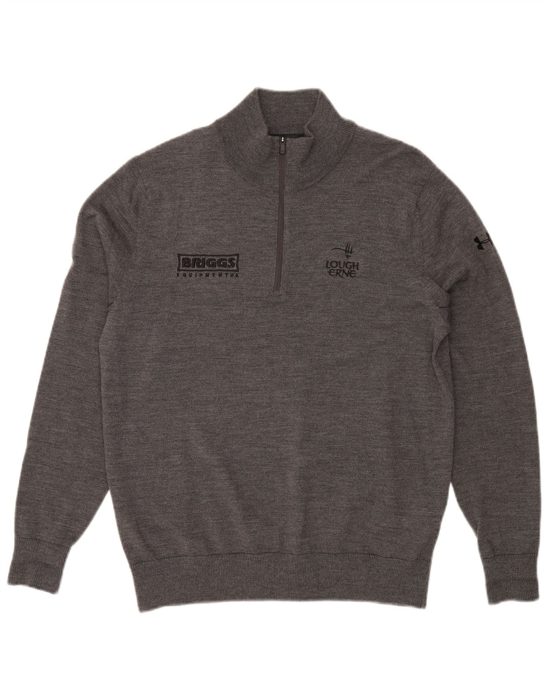 UNDER ARMOUR Maglione da uomo con collo alto e grafica con zip grigio medio