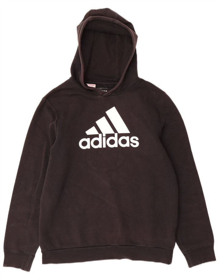 Felpa con cappuccio grafica ADIDAS per ragazzi 15-16 anni XL in cotone nero