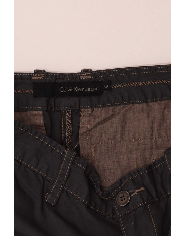 Pantaloni chino dritti da donna Calvin Klein W28 L29 Grigi