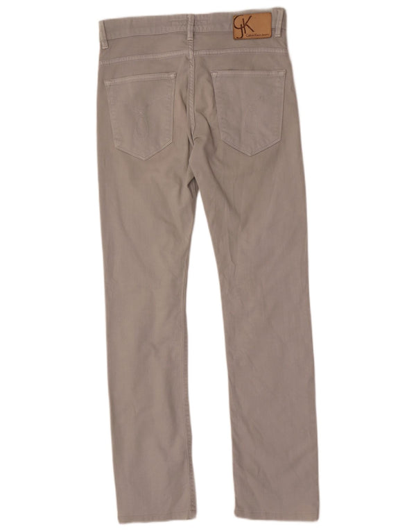 Pantaloni casual super skinny da uomo Calvin Klein W29 L31 cotone grigio