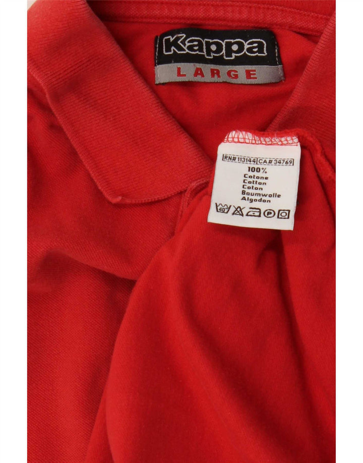 Polo Kappa Uomo Large Rossa In Cotone