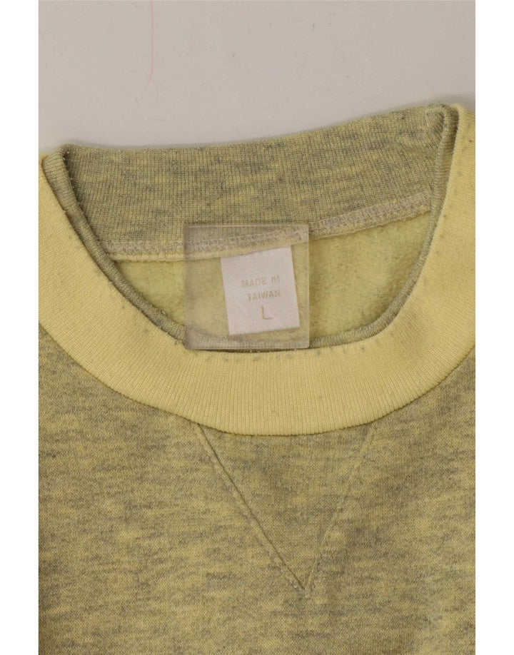 Felpa da uomo vintage maglione grande a righe gialle