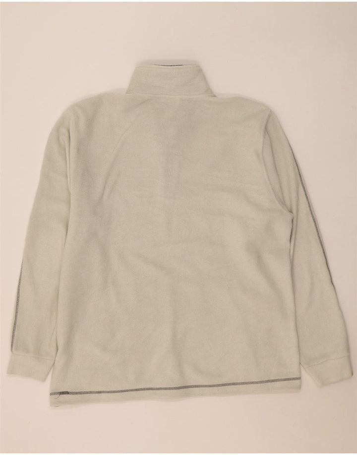 Maglione in pile da uomo Diadora con zip e collo 2XL poliestere bianco sporco