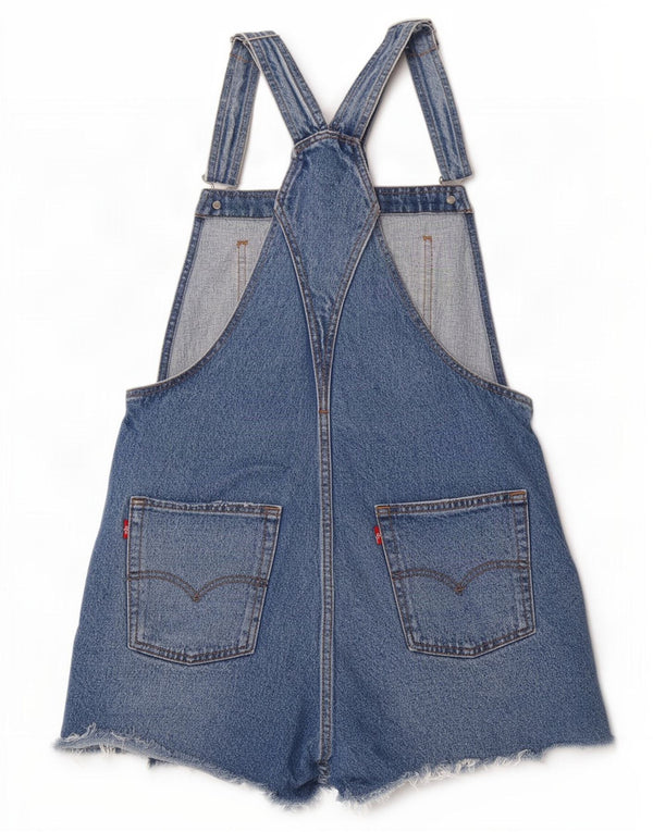 Salopette da donna Levi's in denim, pantaloncini medi W32 in cotone blu