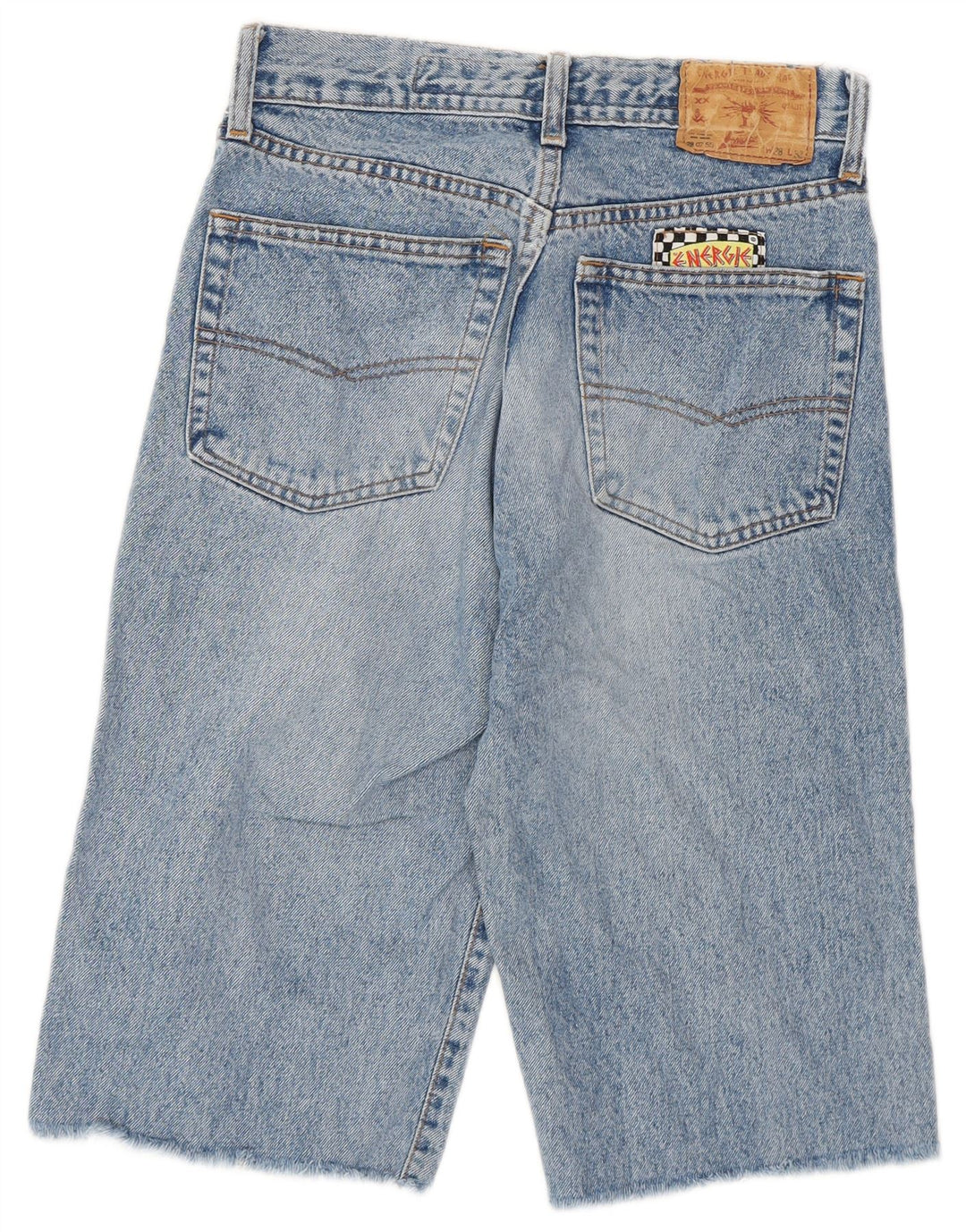 Pantaloncini in denim Bermuda con grafica Graffiti da donna Energie W28 Blu medio