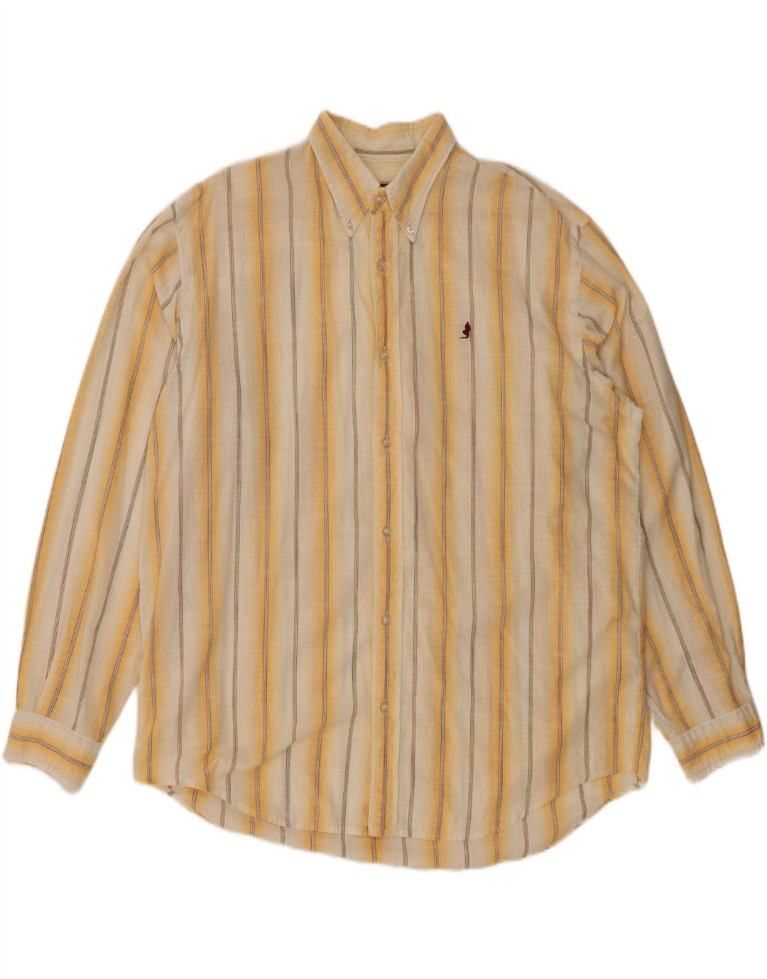 MARLBORO CLASSICS Camicia da uomo XL in cotone a righe gialle