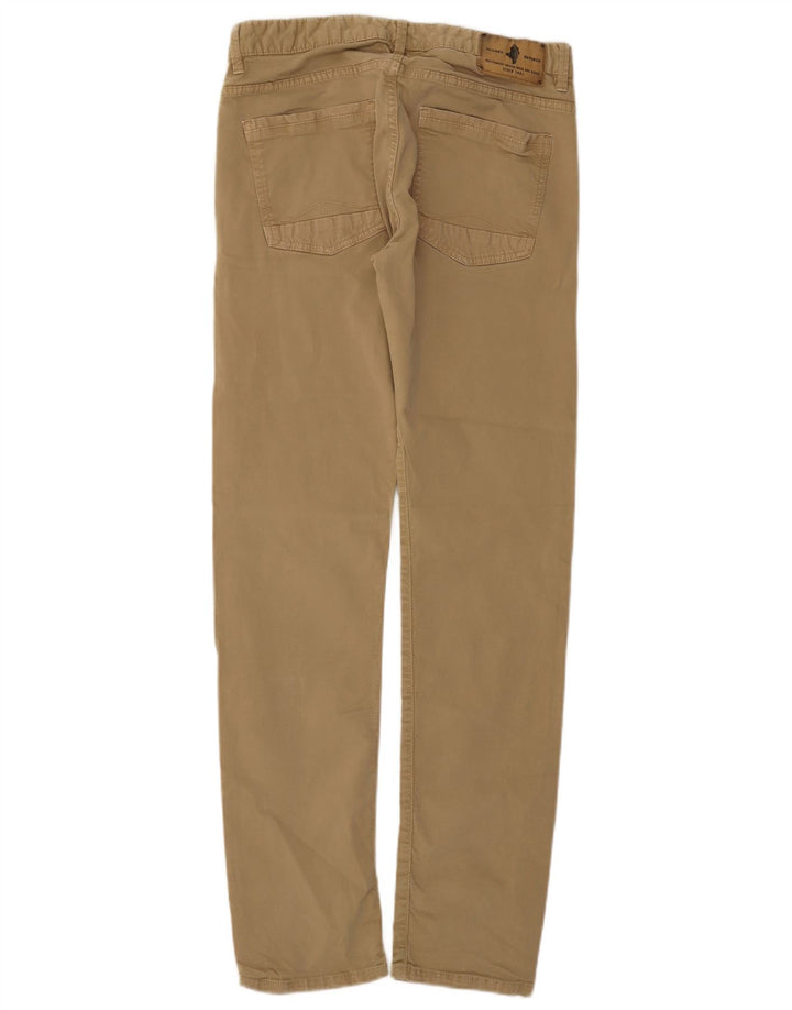 Pantaloni chino affusolati regolari da donna Marlboro Classics W32 L34 Beige