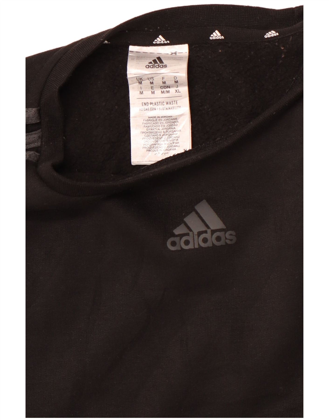 Felpa da uomo ADIDAS maglione medio nero poliestere