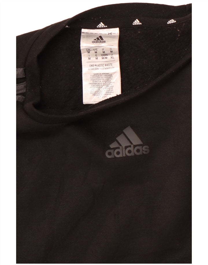 Felpa da uomo ADIDAS maglione medio nero poliestere