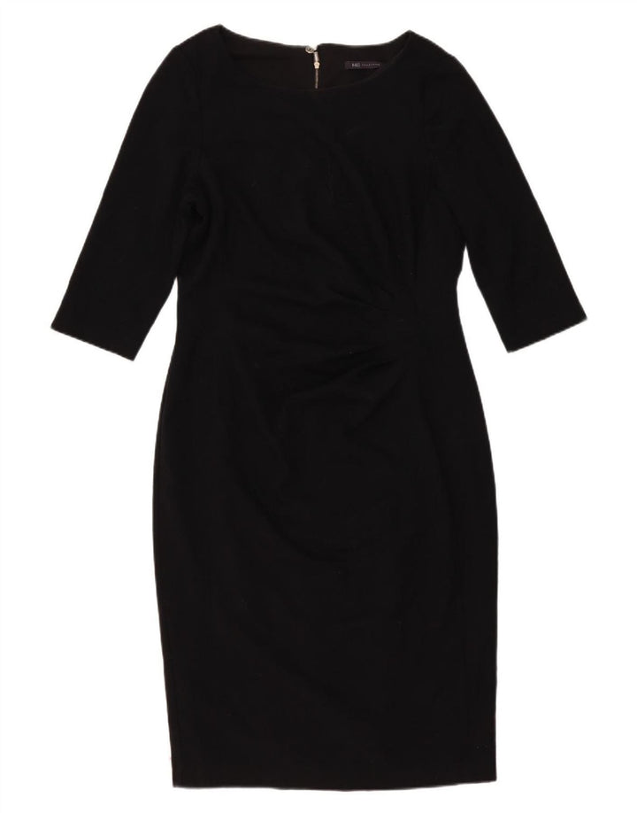 Abito tubino con maniche a 3/4 da donna Marks & Spencer UK 16 grande poliestere nero