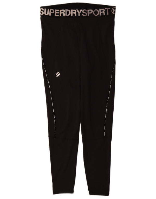 Leggings grafici da donna Superdry UK 18 XL poliestere nero