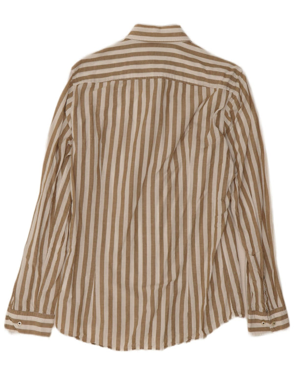 Camicia Joop da uomo slim fit taglia 15 3/4 40 cotone a righe beige medio