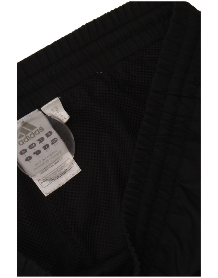 Pantaloni da tuta da uomo Adidas Large neri in poliestere