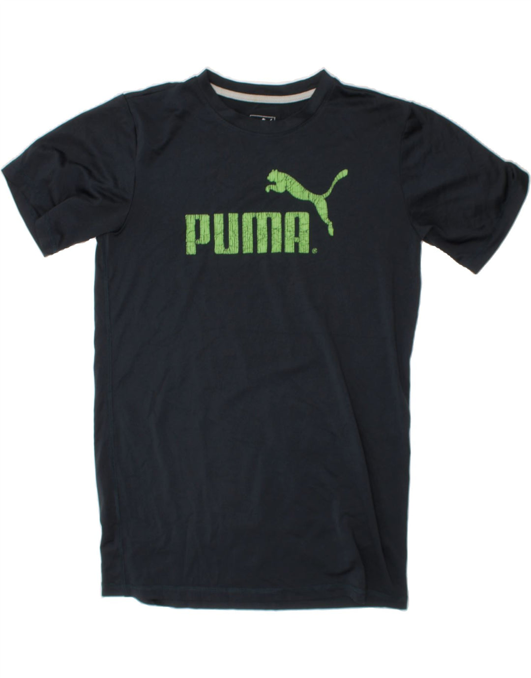 PUMA Boys Graphic T-Shirt Top 14-15 Years Large Navy Blue Polyester Vintage Puma and Second-Hand Puma from Messina Hembry 