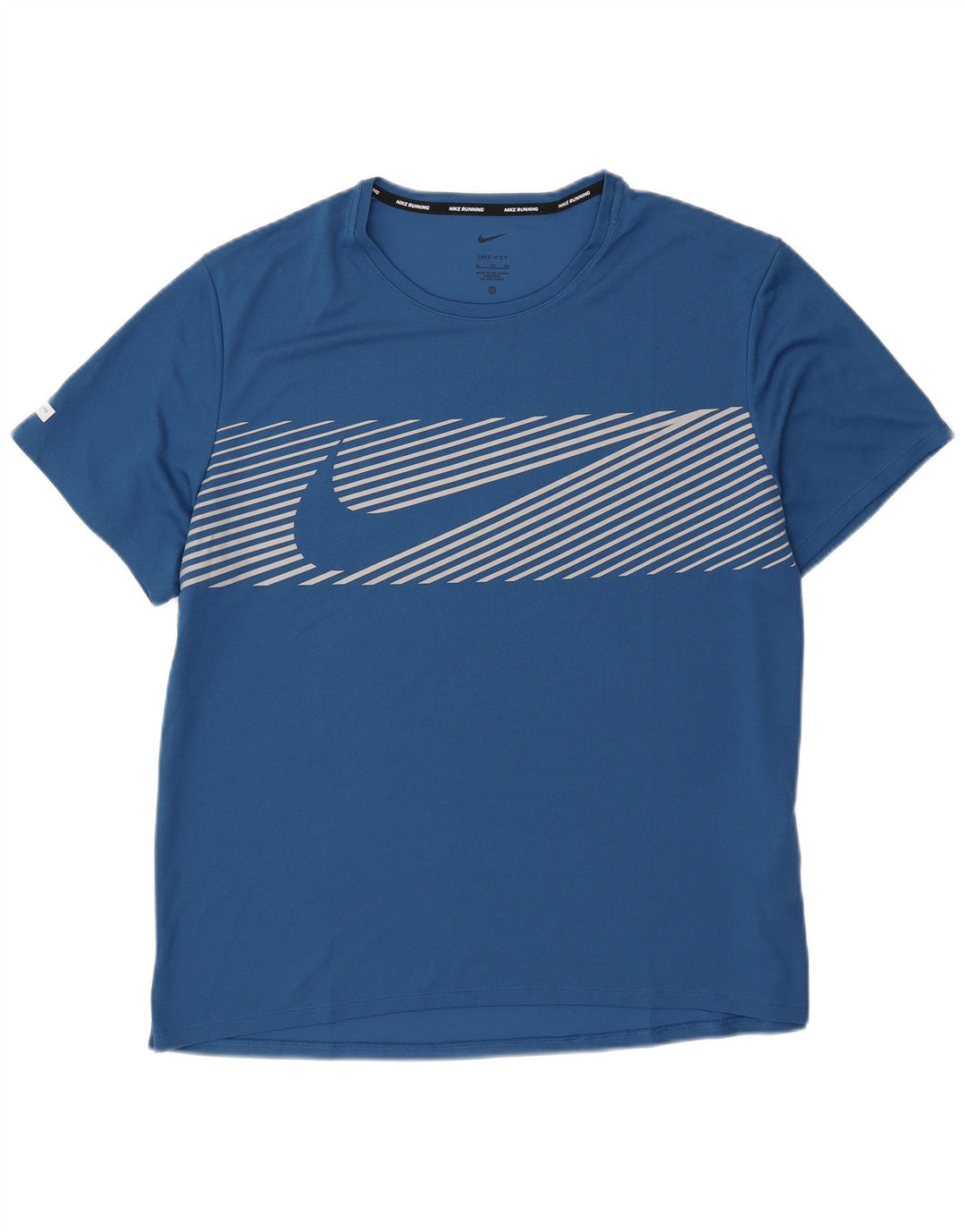 T-shirt grafica Nike da uomo Dri Fit Top XL blu poliestere