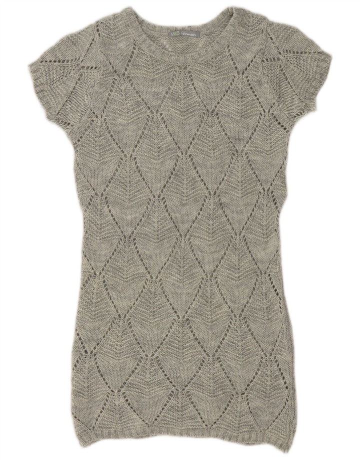 Abito maglione da donna Marks & Spencer UK 12 Grigio medio Argyle/Diamante