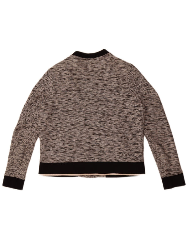 Giacca da tuta da donna Tommy Hilfiger UK 12 Cotone chiazzato grigio medio