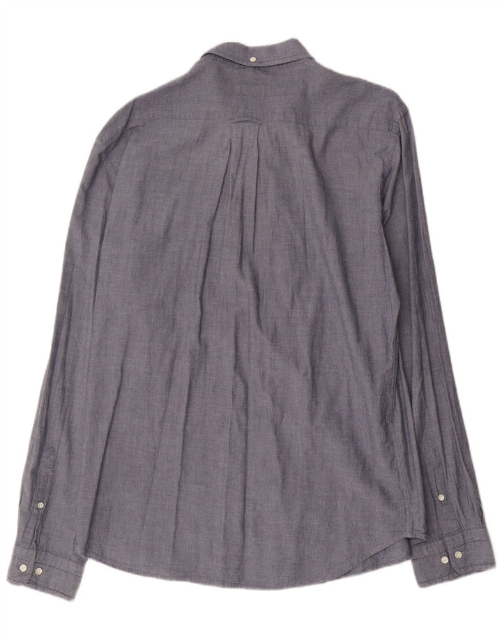 Camicia da uomo Gant XL in cotone blu navy
