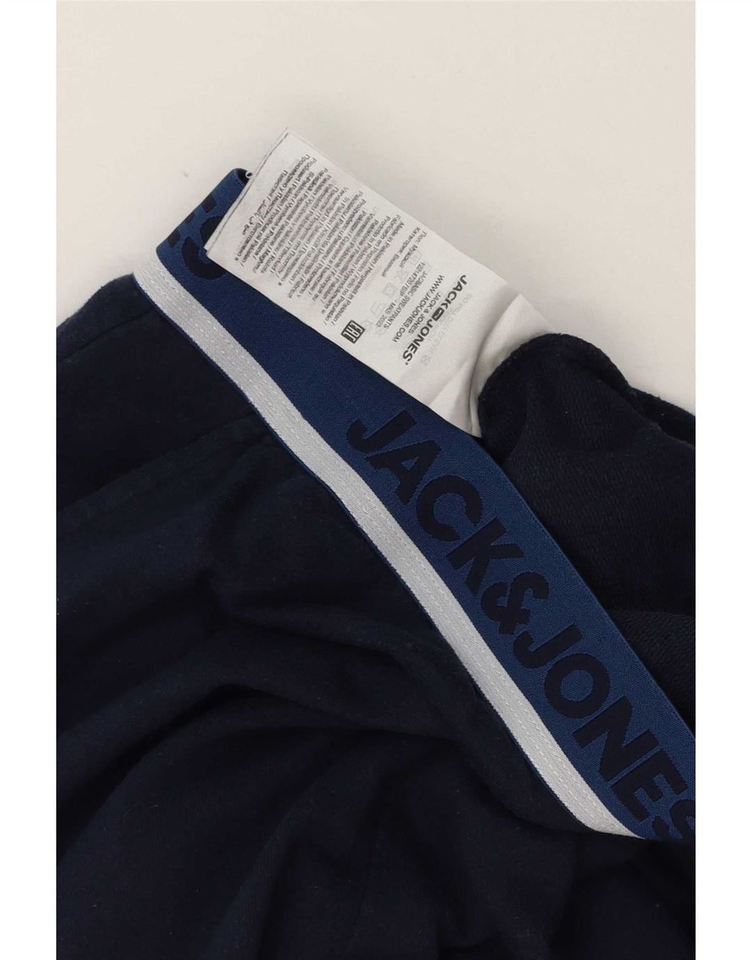 Pantaloni da tuta grafici da uomo Jack & Jones grandi in cotone blu navy