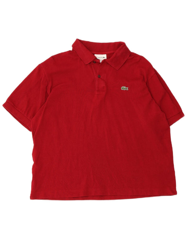 Polo LACOSTE da uomo vestibilità classica taglia 6 XL cotone rosso