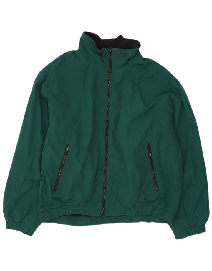 Giacca a vento bomber da uomo Eddie Bauer UK 40 grande poliestere verde