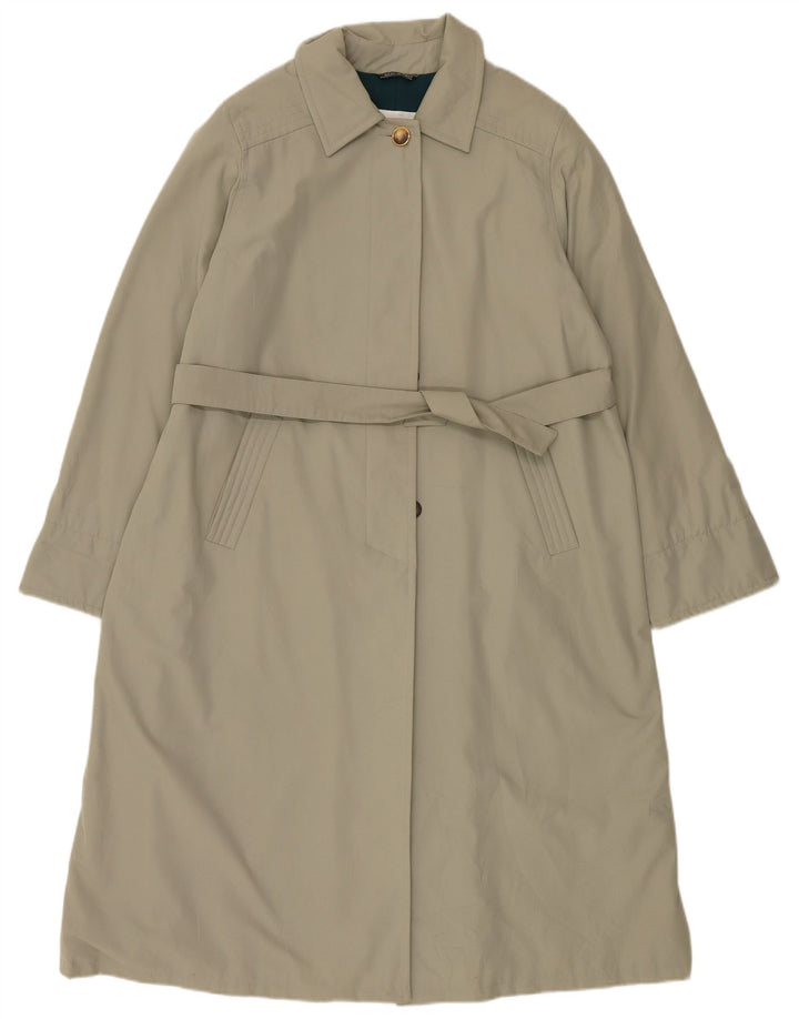 Trench vintage da donna UK 16 grande color kaki