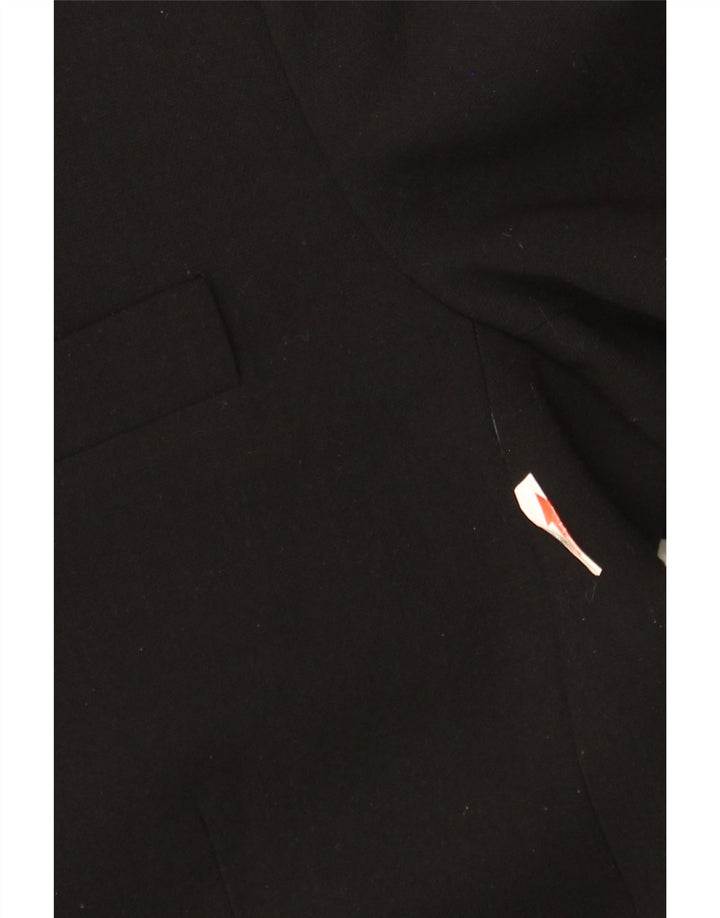 Giacca blazer a 1 bottone da donna Zara UK 16 grande poliestere nero