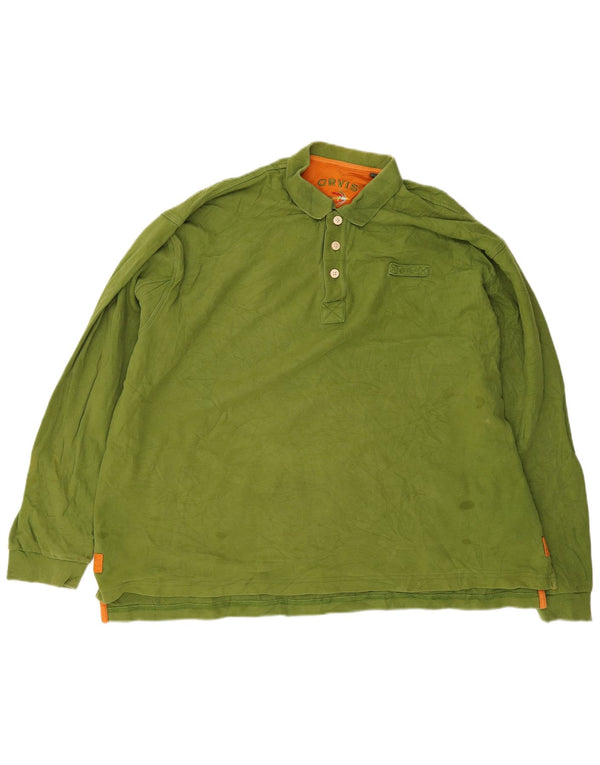 Polo da uomo a maniche lunghe Orvis 2XL cotone verde